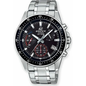 Casio Edifice Ανδρικό Ρολόι Χρονογράφος με Ασημί Μεταλλικό Μπρασελέ EFV-540D-1AVUEF