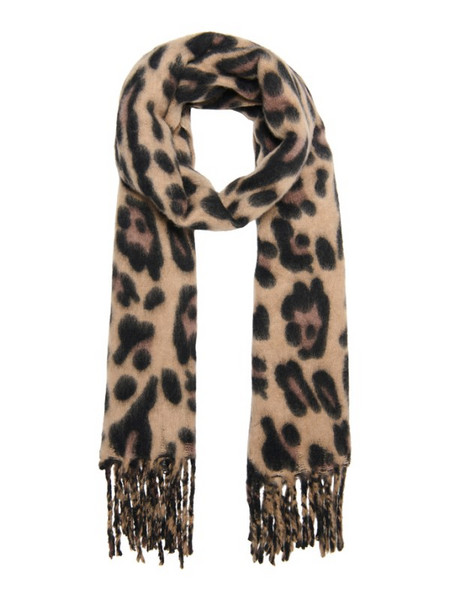 Only 15368971 Toasted Coconut/Leo Γυναικείο Κασκόλ animal print