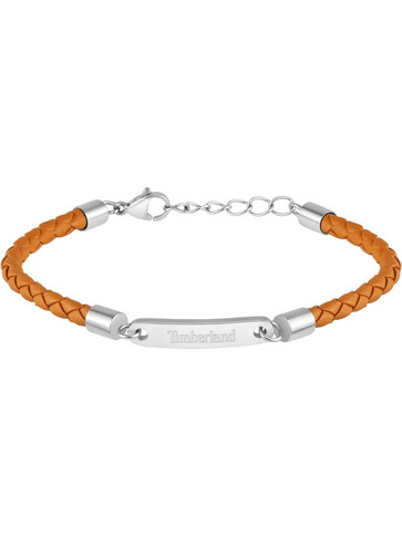 Timberland Kennebago Βραχιόλι από Ατσάλι και Δέρμα Καφέ TDAGB0000202