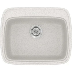 Sanitec Classic 313 Επικαθήμενος Νεροχύτης Γρανίτη Ματ Metallic Ice 58x50cm