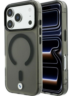 BMW Sign Frosted IML & Metal Logo MagSafe Θήκη Gray (iPhone 18 Pro Max / 17 Pro Max)