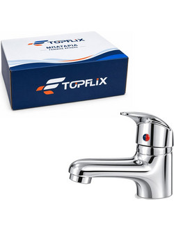 Topflix Μπαταρία Νιπτήρα Χρωμέ Μονής Λαβής 14,5cm - Chrome Single Lever Basin Faucet 0235038