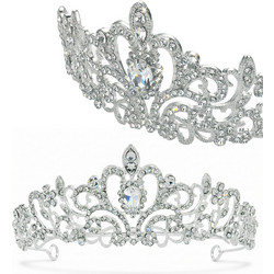 Τιάρα Ασημί με Strass De Lux