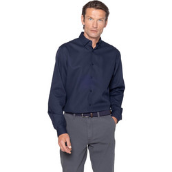 The Bostonians Dobby Custom Fit Ανδρικό Πουκάμισο Σκούρο Μπλε 3A7P2507/B166BL
