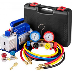 VEVOR AC Vacuum Pump Manifold Gauge Set 4.8 CFM 5PA HVAC Pump Vacuum with Box