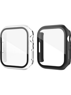Θήκη PC με Tempered Glass Ahastyle WG65 Premium Apple Watch Ultra 4/ 3/ 2/ 1 49mm Μαύρο-Διάφανο (2 τεμ.)
