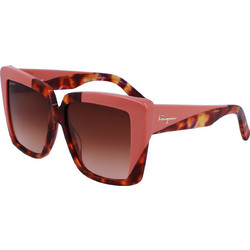 Salvatore Ferragamo SF1060S 641 Γυναικεία Γυαλιά Ηλίου Τετράγωνα Κοκάλινα Ταρταρούγα με Καφέ Φακό