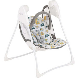 Graco Swing Baby Delight Parade Relax Μωρού Κούνια έως 9kg Λευκό Μπεζ