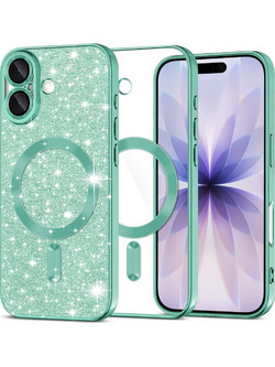 Techsuit Luxury Glitter MagSafe Θήκη Cover Light Green (iPhone 17)