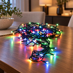Koopman 240 Λαμπάκια Χριστουγεννιάτικα LED σε Σειρά Πράσινο Καλώδιο Πολύχρωμο 18m AX8452140