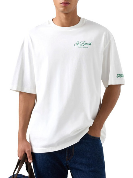 MC2 SAINT BARTH MEN T-SHIRT DELMAR SNOOPY TENNIS PARADISE