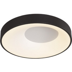Inlight Πλαφονιέρα οροφής LED 36W 3CCT από μαύρο μέταλλο και ακρυλικό D:48x9cm (42040-Black)
