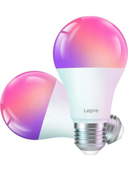 LEPRO B1-EU-2 Έξυπνος λαμπτήρας LED E27 με Wi-Fi, σε συσκευασία των 2 τεμαχίων