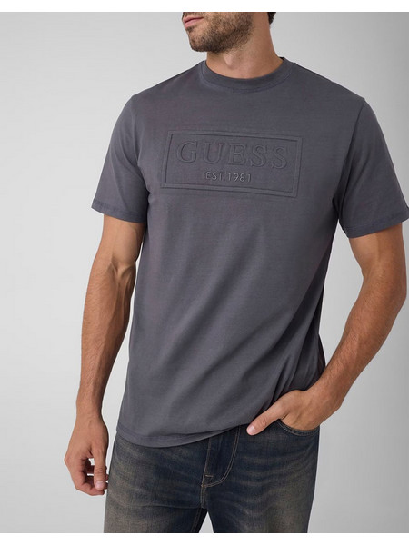 GUESS CN SS BOX LOGO EMBOSSED TEE ΜΠΛΟΥΖΑ ΑΝΔΡΙΚΟ M6BI41K6178-G994 DarkSlateGrey