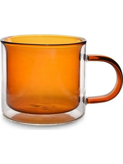 Onahome Κούπες Σετ 2Τμχ. Με Διπλό Τοίχωμα Orange 270ml