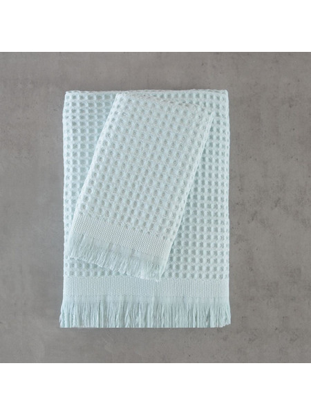 Πετσέτες Σετ Bath Coralie Aqua Cotton Rythmos 2Τεμ