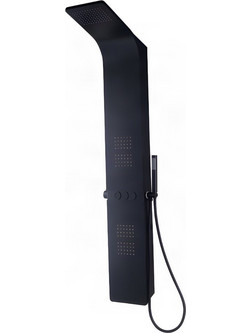 Acrilan Altea Black Matt - Στήλη Υδρομασάζ Inox 3 Εξόδων