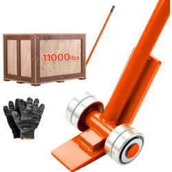 VEVOR Μοχλός Μεταφοράς (Prylever Bar) Ικανότητα Φορτίου 4990 kg, Λαβή από Ανθρακούχο Χάλυβα 1,7 m, Μοχλός με Ρόδες για Μεγάλες Παλέτες, Βαριά Αντικείμενα, Τσιμεντόλιθους, Χειρισμό Εξοπλισμού Βαρέως Τύ