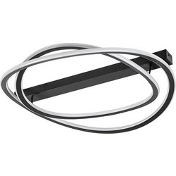 Malira φωτιστικό οροφής LED 75W CCT dimmable μαύρο 65cm