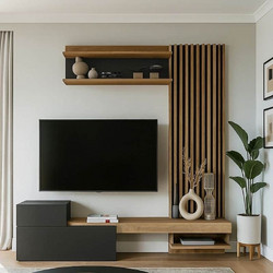 Σύνθεση τηλεόρασης Dumont Megapap χρώμα ανθρακί - sepet oak 180x36,8x200εκ