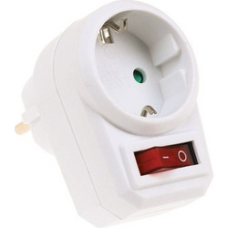 Πρίζα UNIX-S 16A 3500W διακόπτη λευκό EARTH-LINE κλειστρο φις+πρίζα VITO 6977231351888