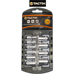 TACTIX 365103 Σετ καρυδάκια 1/4" 10 τεμαχίων σε πλαστική κασετίνα