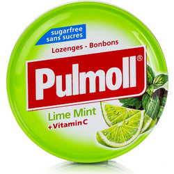 Pulmoll Lime Βιταμίνη C Καραμέλες για Βήχα Ερεθισμένο Λαιμό & Πονόλαιμο Μέντα 50gr