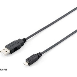 Equip USB 2.0 Cable A/M-Micro B/M 1.0m, black 128594
