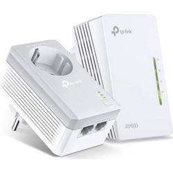 TP-Link TL-WPA4226KIT V5 Powerline Διπλό Kit για Ασύρματη Σύνδεση WiFi 4 με 2 Θύρες Ethernet & Passthrough Πρίζα