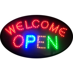 Πινακίδα LED Πολλαπλών Χρωμάτων Welcome OPEN
