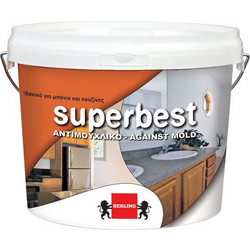 Berling Superbest Αντιμουχλικό Πλαστικό Χρώμα Εσωτερικού Χώρου Λευκό 9lt