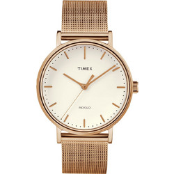 Timex The Fairfield Γυναικείο Ρολόι με Ροζ Χρυσό Μεταλλικό Μπρασελέ TW2R26400