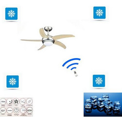 Telco S42-327 180022 Ανεμιστήρας Οροφής 110cm 70W με Φως & Τηλεχειριστήριο Καφέ