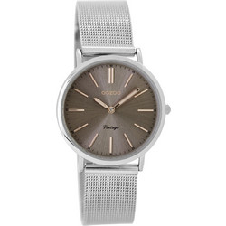 Oozoo Timepieces Γυναικείο Ρολόι με Ασημί Μεταλλικό Μπρασελέ C8826