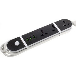 Πολύπριζο Ασφαλείας με 3 USB και 3 Πρίζες Fineblue