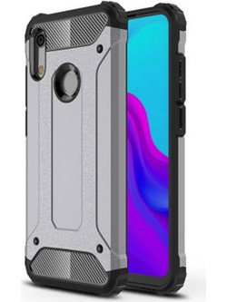 Tough Armor Υβριδική Θήκη Σιλικόνης TPU σε Συνδυαμό με Πλαστικό για Huawei Y6 (2019) / Y6 Prime (2019) / Honor 8A - Γκρι