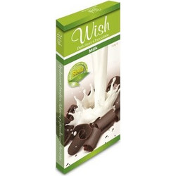 Wish Delicious Chocolate Milk Stevia Σοκολάτα Γάλακτος με Στέβια, 50 gr