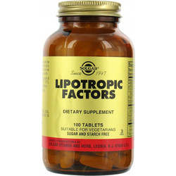 Solgar Lipotropic Factors Συμπλήρωμα Διατροφής 100 Ταμπλέτες