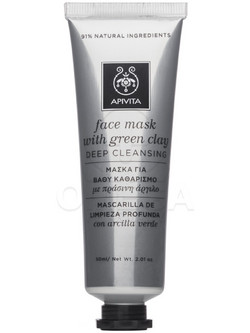 Apivita Deep Cleansing Green Clay Κρεμώδης Μάσκα Προσώπου με Άργιλο 50ml