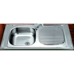 Gloria Rent Room Επικαθήμενος Νεροχύτης Inox Σατινέ 80x50cm