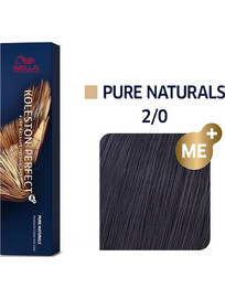 Wella Koleston Perfect Me+ Pure Naturals 2/0 Μαύρο Φυσικό Μόνιμη Βαφή Μαλλιών 60ml