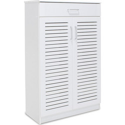 Pakoworld Sante Παπουτσοθήκη Ξύλινη Λευκή Μ80xΠ37xΥ123cm 123-000026