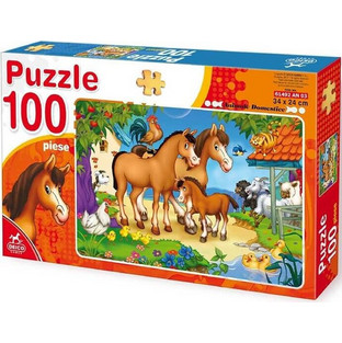 Παιδικό Puzzle Deico Άλογα 100 Κομμάτια 61492AN03