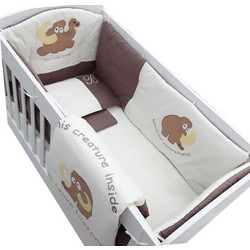 Beboulino Mammoth Σετ Κούνιας White/Brown 6τμχ