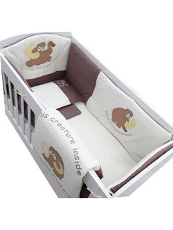 Beboulino Mammoth Σετ Κούνιας White/Brown 6τμχ