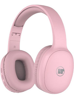 Lamtech LAM113010 Ασύρματα Bluetooth Ακουστικά Over Ear με Noise Canceling Ροζ