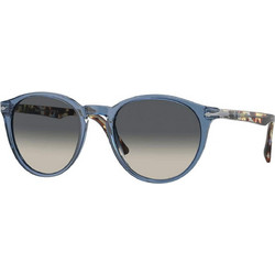 Persol PO3152S 120271 Ανδρικά Γυαλιά Ηλίου Στρογγυλά Κοκάλινα Μπλε με Μαύρο Degradee Φακό