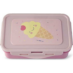Saro Ice Creams Πλαστικό Παιδικό Δοχείο Φαγητού Ροζ 550ml