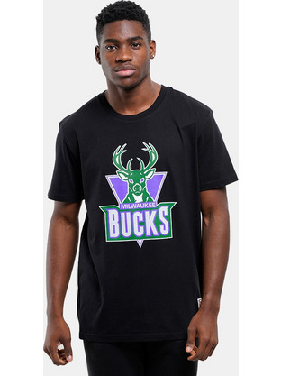 Mitchell & Ness NBA Team Logo Tee Ανδρικό Αθλητικό T-Shirt Μαύρο BMTRINTL1268-MBUBLCK