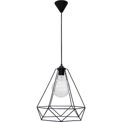 Heronia Lighting DM-01 Κρεμαστό Φωτιστικό Οροφής Πλέγμα Μονόφωτο E27 Μαύρο 34-0346